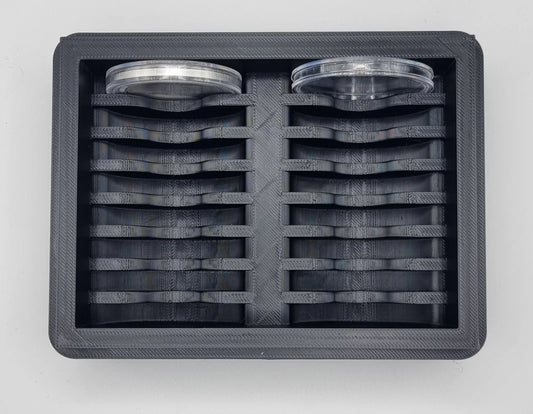 1oz Silver Coin Storage Box – 41mm Capsules, Stackable