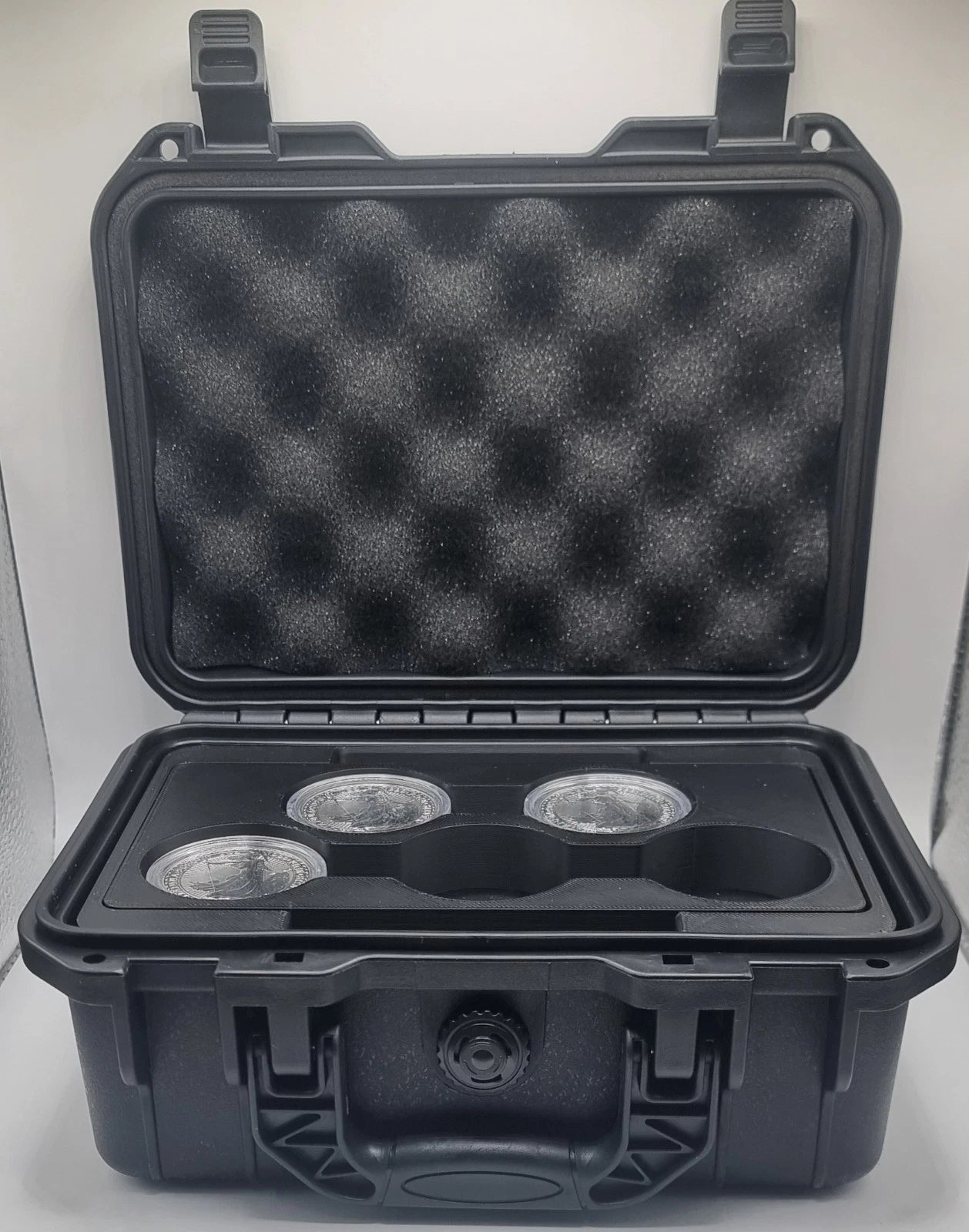 1oz Bars & 1oz Coins Waterproof Hard Carry Case – Dual Storage