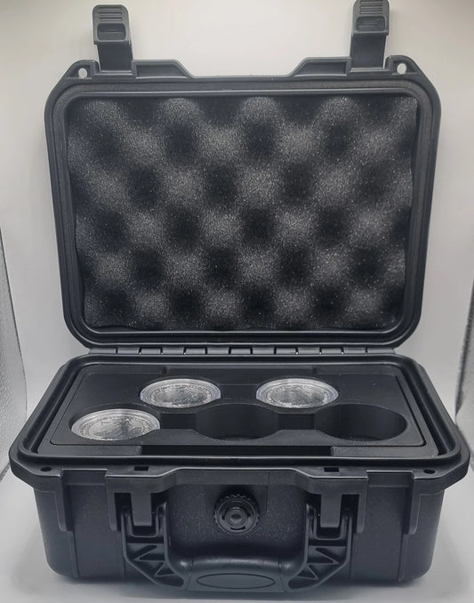 1oz Bars & 1oz Coins Waterproof Hard Carry Case – Dual Storage