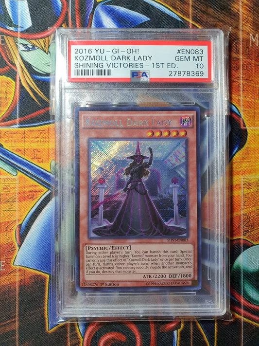 PSA 10 SHVI-EN083 KOZMOLL DARK LADY Secret Rare 1st Ed YuGiOh - One of a kind