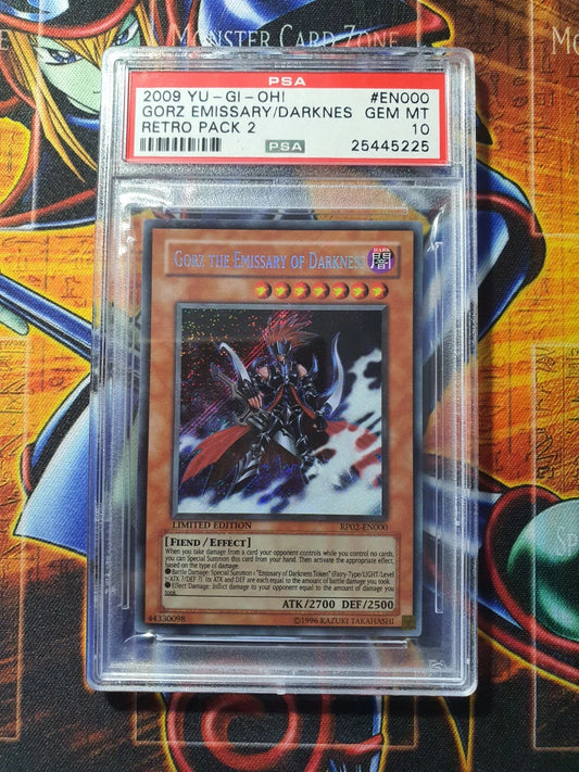 PSA 10 - Gorz the Emissary of Darkness Secret Rare RP02-EN000 Limited Edition